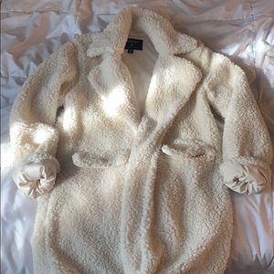 Fluffy white jacket